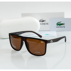 Мужские брендовые очки с поляризацией Lacoste (0166) brown