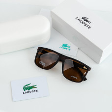 Мужские брендовые очки с поляризацией Lacoste (0166) brown