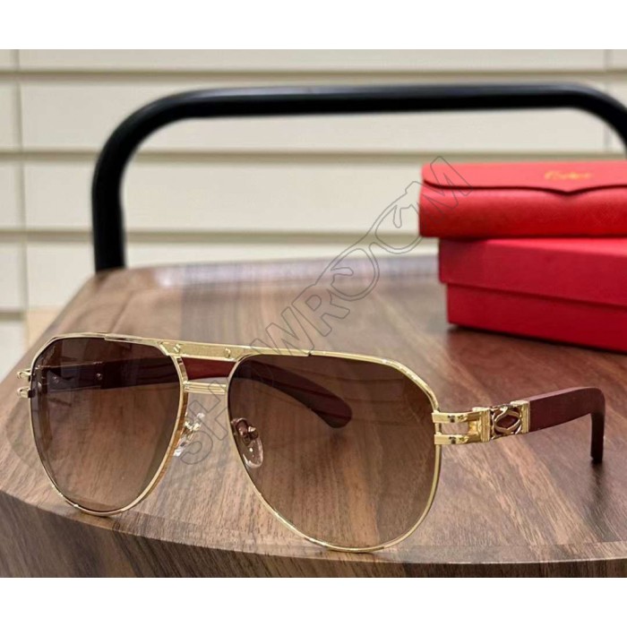 Мужские брендовые солнцезащитные очки (0653) gold Lux