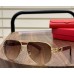 Чоловічі брендові сонцезахисні окуляри (0653) gold Lux