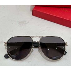 Мужские брендовые солнцезащитные очки (0653) silver Lux