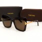 Брендовые женские солнцезащитные очки TF (0766) brown Lux