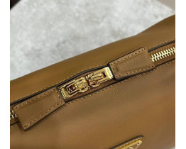Шкіряна брендова сумочка Pr 0822 brown Lux