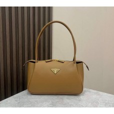 Кожаная брендовая сумочка Pr 0822 brown Lux