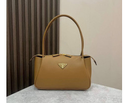 Шкіряна брендова сумочка Pr 0822 brown Lux