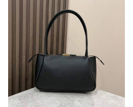 Кожаная брендовая сумочка Pr 0822 black Lux