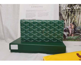 Мужской вертикальный кошелек Goyard (091) green Lux