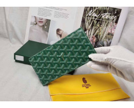 Мужской вертикальный кошелек Goyard (091) green Lux