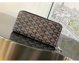Брендовый кошелек на молнии Goyard (094) коричневый