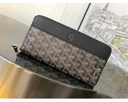 Брендовый кошелек на молнии Goyard (094) черный