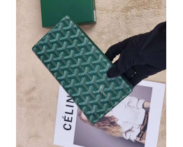 Кошелек с отделением для телефона Goyard (099) зеленый Lux