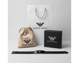 Мужской брендовый браслет на руку Armani (20114)