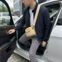 Брендова чоловіча барсетка, сумка на плече Lacoste (1097) brown