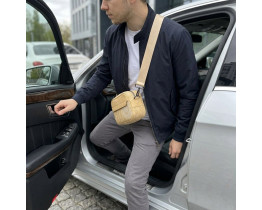 Брендова чоловіча барсетка, сумка на плече Lacoste (1097) brown