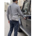Брендовая мужская барсетка, сумка на плечо Lacoste (1097) grey