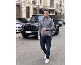 Брендовая мужская барсетка, сумка на плечо Lacoste (1097) grey