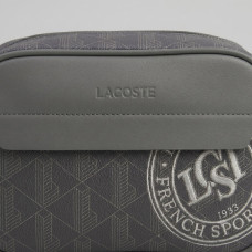 Брендова чоловіча барсетка, сумка на плече Lacoste (1097) grey
