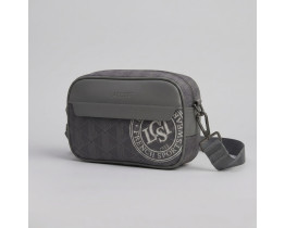 Брендовая мужская барсетка, сумка на плечо Lacoste (1097) grey