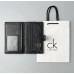 Мужской длинный кожаный бумажник на кнопке Calvin Klein (1342)