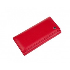 Жіночий шкіряний гаманець на магніті (15011) червоний