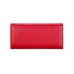 Женский кожаный кошелек на магните (15011) красный