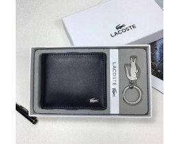 Мужское кожаное портмоне Lacoste (1713) подарочная упаковка