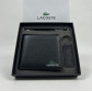 Брендовий шкіряний гаманець з брелком і ручкою Lacoste (1723-3)