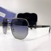 Мужские брендовые солнцезащитные очки (20087) серебристые