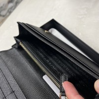Жіночий брендовий гаманець Pr (202) black