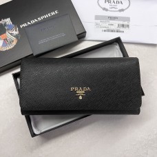 Женский брендовый кожаный кошелек Pr (202) black