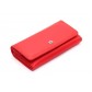 Женский функционалтный кожаный кошелек (2022) красный