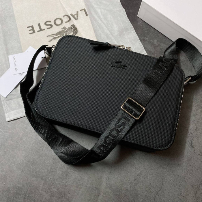 Чоловіча брендова сумка через плече Lacoste (2028) black Чоловіча брендова сумка через плече Lacoste (2028) black