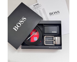Ремень и две пряжки в подарочной коробке Boss (203)