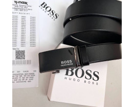  Чоловічий шкіряний ремінь з пряжкою автомат Boss (204) 