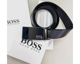  Чоловічий шкіряний ремінь з пряжкою автомат Boss (204) 