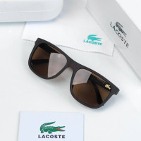Мужские качественные солнцезащитные очки с поляризацией Lacoste (205) brown