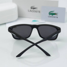 Мужские качественные солнцезащитные очки с поляризацией Lacoste (205) black