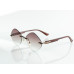 Женские безоправные солнцезащитные очки Chrome Hearts (20870) brown