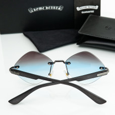  Жіночі безоправні сонцезахисні окуляри Chrome Hearts (20870) blue