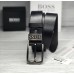 Мужской кожаный брендовый ремень (209) черный