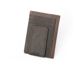 Зажим для купюр на магните Wild Leather (2124) коричневий