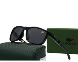 Мужские качественные солнцезащитные очки с поляризацией Lacoste (23027) black