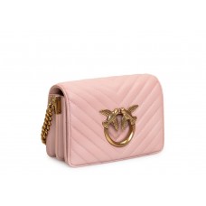 Женская брендовая сумка Pinko click mini (231112) pink