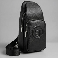  Чоловіча брендова бананка, барсетка на груди (слінг) Armani (2324-9) LUX