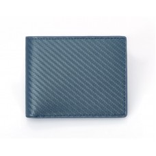 Шкіряний чоловічий гаманець Leather Collection (2763) синий RFID защита