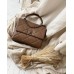 Женская итальянская сумка Laura Biaggi (278) beige кожаная