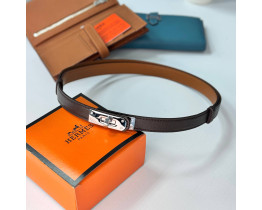 Женский ремень Hermes из натуральной кожи кофейного цвета  (280-2)