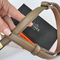  Жіночий шкіряний ремінь Hermes Тауп (280-1)