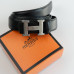  Жіночий чорний шкіряний ремінь Hermes (281-2)