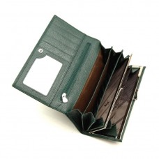 Жіночий функціональний шкіряний гаманець Marco Coverna (3020) green